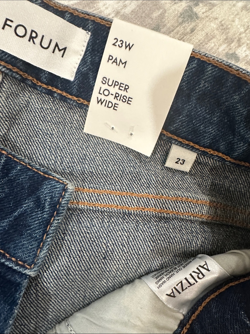 Denim Forum PAM super lo wide Women's jeans vintage dark blue - Picture 4 of 4